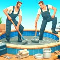 DALL·E-2024-04-21-21.47.25-Animated-movie-style-illustration-of-pool-technicians-performing-pool-renovation-and-repair.-Two-technicians-are-shown-in-action-one-plastering-the-i